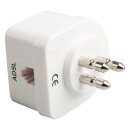 Telefonadapter Italien Stecker - Italien Kupplung / RJ11 (6P4C) female Weiss