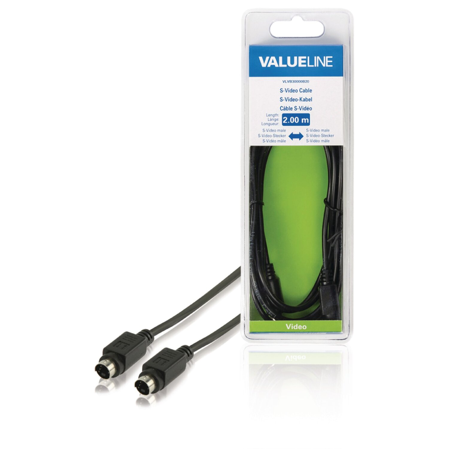 S-Video-Kabel S-Video male - S-Video male 2.00 m Schwarz, 3,55