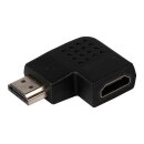 High-Speed-HDMI mit Ethernet-Adapter links abgewinkelt HDMI Anschluss - HDMI-Buchse Schwarz