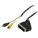 SCART-Kabel Scart-male - 2x RCA male 2.00 m Schwarz