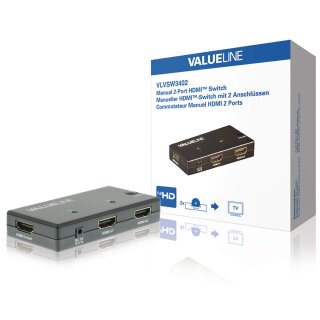 2-Port HDMI Schalter Schwarz