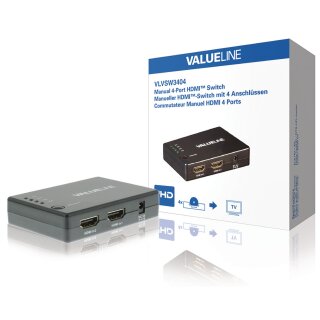 4-Port HDMI Schalter Schwarz