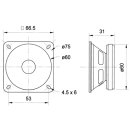 6,5 cm (2,5") Breitbandlautsprecher 4 Ohm