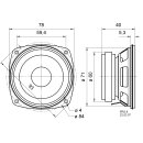 8cm (3.3") Breitbandlautsprecher