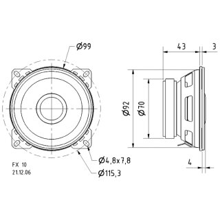 10 cm (4) 2-Wege-Koaxiallautsprecher