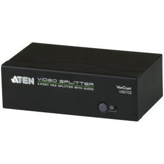 2-Port Mit Audiounterstützung  VGA-Verteiler Schwarz