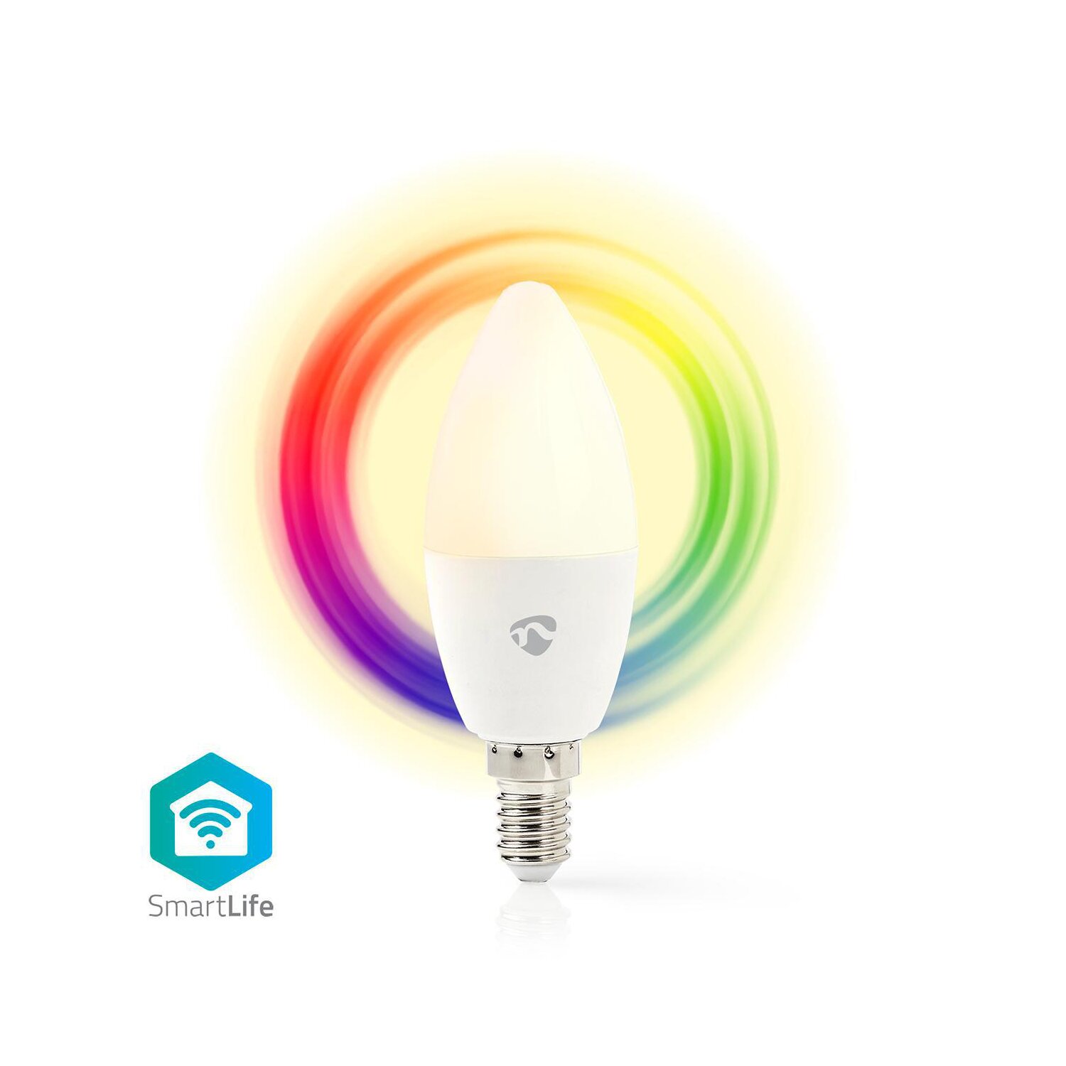 WLAN Smart LED-Lampe | Vollfarbig und warmweiß | E14, 14,99