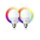 WLAN Smart LED-Lampen | Vollfarbig und warmweiß | E27 | 2er-Pack