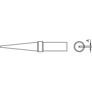 Lötspitze Langform, konisch 0.8 mm