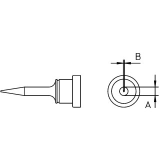 Lötspitze Rundform, schmal 0.2 mm