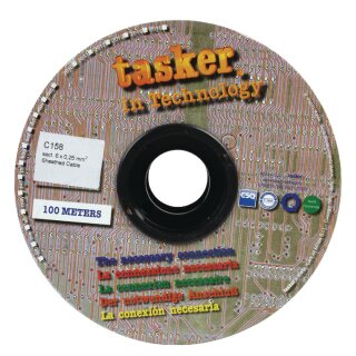 Datenkabel auf Rolle 6x 0.25 - 100 m Schwarz