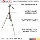 TRIPOD19 S Alu Tripod für Smartphone iphone Stativ 105cm Kamerastativ Foto Video Handy