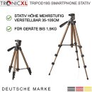 TRIPOD19 S Alu Tripod für Smartphone iphone Stativ 105cm Kamerastativ Foto Video Handy