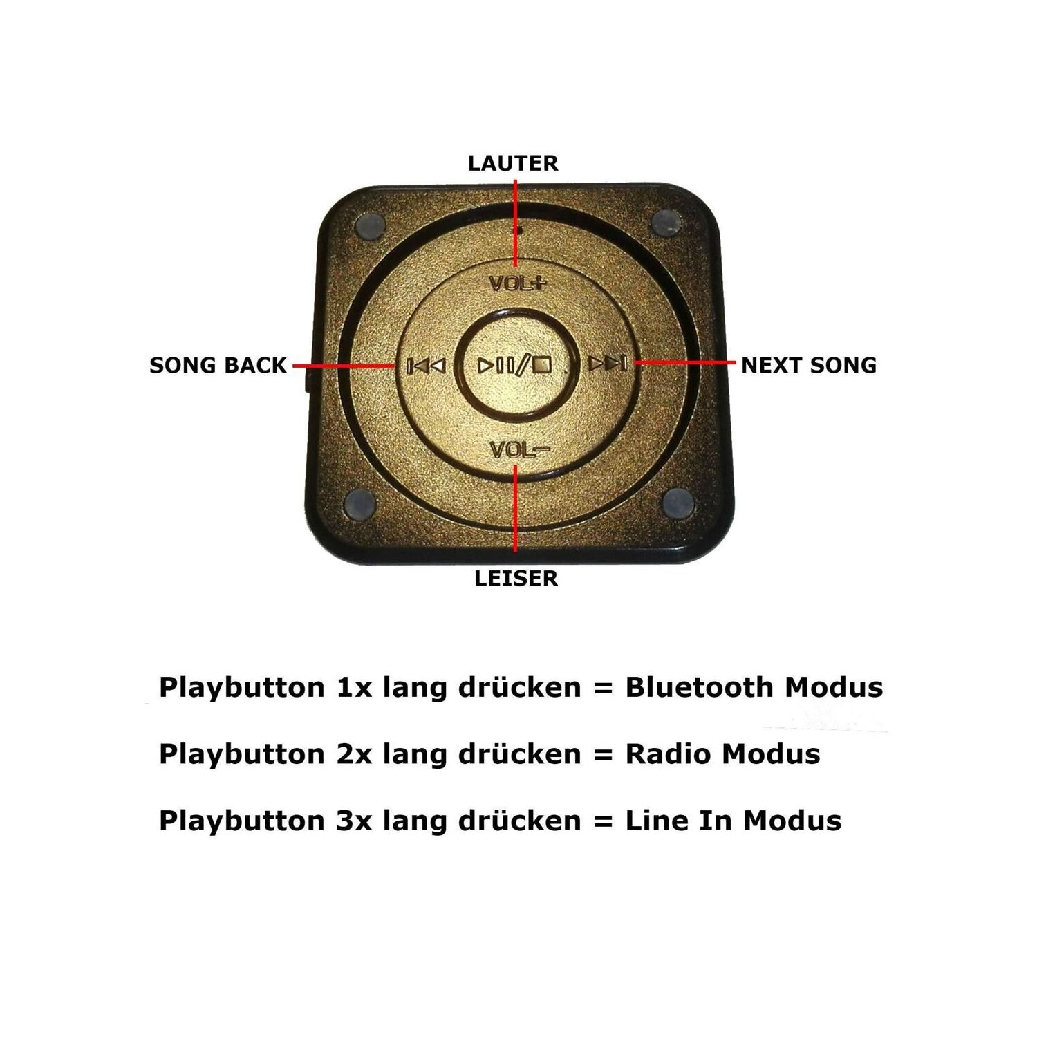 Mini Bluetooth Würfel Lautsprecher + Radio + Aux + Akku
