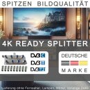 Breitband Kabel Verteiler 8-fach TV Weiche BK DVB-T DVBT2 Kabelfernsehen