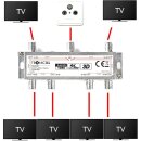 6-fach Antennenverteiler Splitter für Kabelfernsehen...