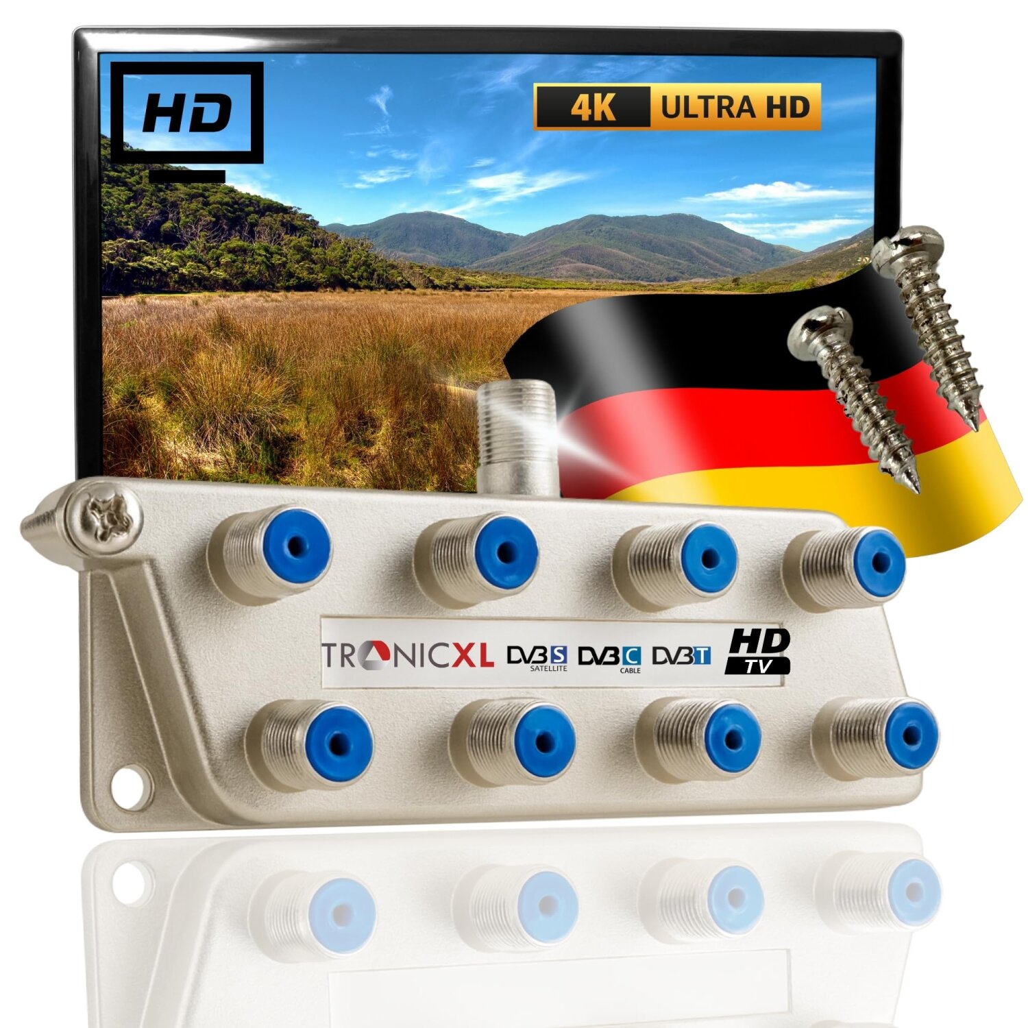 TronicXL 4K 6fach Antennenverteiler 3D / HD Tauglich IEC Verteiler TV