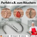 10 Stück S-Haken Fleischhaken Edelstahl Fleischerhaken klein 60mm x 3mm