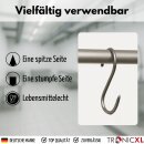 10 Stück S-Haken Fleischhaken Edelstahl Fleischerhaken klein 60mm x 3mm