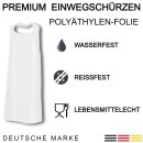 100 STÜCK Einweg Schürzen weiß 130 x76 Plastik Schürze