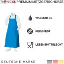 Abwaschbare Metzger Schlachter Schürze Metzgerschürze Kittel waschbar 130cm blau Labor