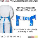 Abwaschbare Labor / Metzger / Schlachter Schürze Kittel waschbar 130cm weiss Metzgerschürze