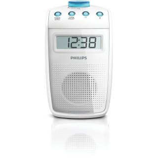 Philips AE2330 Tragbares Duschradio (UKW-/MW-Tuner, LC-Display) weiß