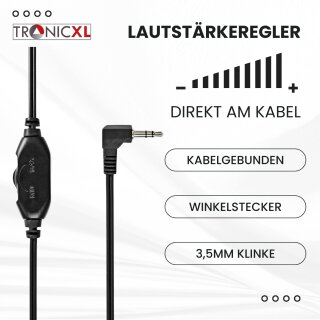 TronicXL Fernseh Kopfhrer 6m langes Kabel Leicht Kopfbgel Klinke zb fr TV Samsung LG Sony Toshiba DYON JVC Philips