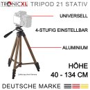 TronicXL Tripod 21W Stativ für Webcam zb Logitech C920 Brio 4K C925e C922x C922 C930e C930 C615 Kamera Microsoft