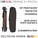 TronicXL Tripod 21W Stativ für Webcam zb Logitech C920 Brio 4K C925e C922x C922 C930e C930 C615 Kamera Microsoft
