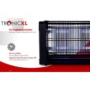 TronicXL 50m² Insekten Abwehr Profi Insektenvernichter elektrisch Mosquito Stopp Stechmücken Lichtfalle Licht Falle UV-A UVA mit Schalter + Auffangbehälter + Kette