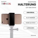 TronicXL Universale Handy Halterung Stativ Adapter Aufsatz für Smartphone Apple iPhone Samsung Sony LG Huawei Cubot ZTE