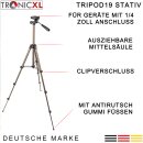 TronicXL Tripod 19 Universal Kamera Stativ 105cm + Tasche...