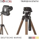 TronicXL Tripod 19 Universal Kamera Stativ 105cm + Tasche kompakt Wasserwaage Tripod19