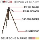 TronicXL Tp21B Baustativ Stativ Lasernivelliergerät Kreuzlinienlaser Rotationslaser Linienlaser Baustellenlaser Laser zb für Einhell Bosch Dewalt Makita