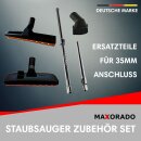 35mm Staubsaugerrohr + Kombidüse + Parkett Aufsatz + Staubpinsel - für Staubsauger Rohr Siemens Bosch Kärcher