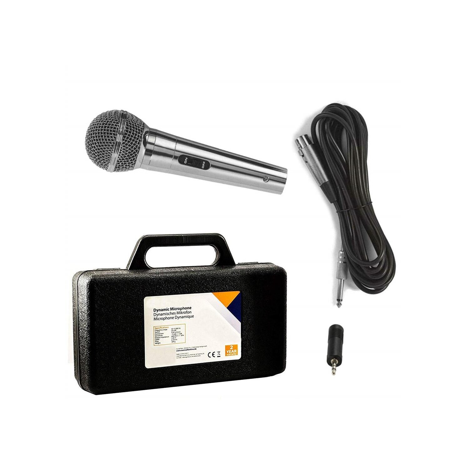 Koffer 5m Kabel XRL KLINKE Mic Set Micro Gesangs Mikro dynamisch TronicXL Dynamisches Mikrofon Gesang /& B/ühne