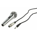 Dynamisches Mikrofon silber Gesang & Bühne + Koffer + 5m Kabel XLR KLINKE Mic Set Micro Gesangs Mikro dynamisch