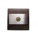 Eurosell Premium Klingelplatte Beleuchtetes Designer Metall Klingelschild + LED gelb + Kabel