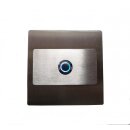 Eurosell Premium Klingelplatte Beleuchtetes Designer Metall Klingelschild + LED blau + Kabel