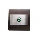 Eurosell Premium Klingelplatte Beleuchtetes Designer Metall Klingelschild + LED grün + Kabel