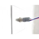 Eurosell Premium Klingelplatte Edelstahl Klingelschild beleuchtet + LED weiss + Kabel
