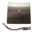 Eurosell Premium Klingelplatte Edelstahl Klingel Platte Schild + LED rot Beleuchtung + Kabel