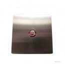 Eurosell Premium Klingelplatte Edelstahl Klingel Platte Schild + LED rot Beleuchtung + Kabel