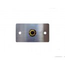 Eurosell Premium Klingelplatte Rechteck Türklingel + Beleuchtung + Dübel + Schrauben + Taster gelb LED