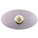 Eurosell Premium Klingelplatte Oval Türklingel + LED Klingeltaster gelb beleuchtet