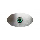 Eurosell Premium Klingelplatte Oval Türklingel + LED Klingeltaster grün beleuchtet