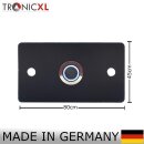 TronicXL Klingelplatte anthrazit Metall Klingelschild beleuchtet LED Taster blau