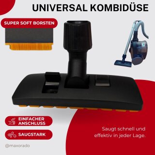 Universal Kombidüse Bodendüse Bürste für AEG Philips Siemens BSH Staubsauger 