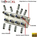 TronicXL 8fach BK Verteiler Premium TV Kabel Adapter Antennenverteiler Kabelfernsehen DVBC zb für Unitymedia Splitter